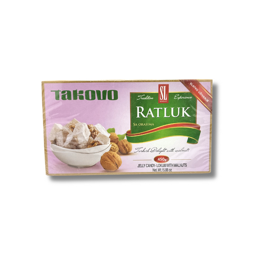 Takovo Ratluk Sa Orasima (Turkish Delight with walnuts)